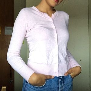 Light pink cropped cardigan